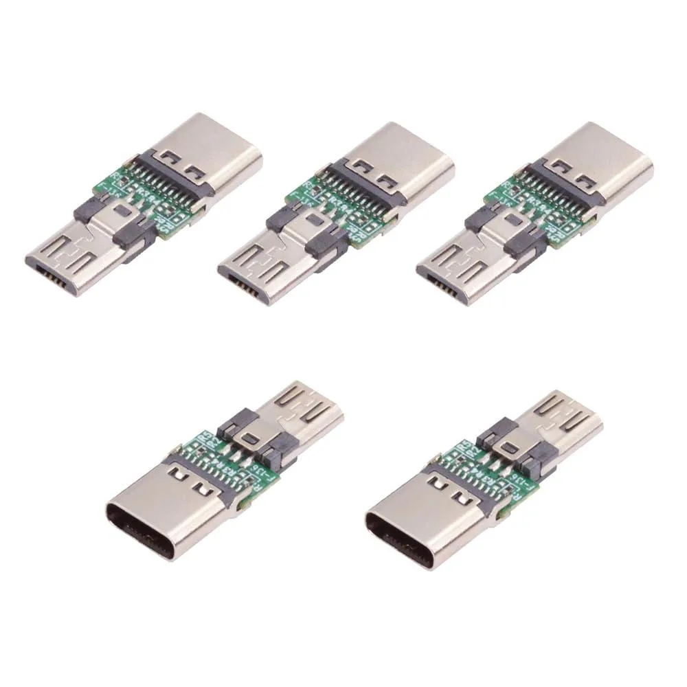 Fervit Fervit Micro USB 2.0 5-Pin Male to USB-C Female Connector 5pcs — product photo