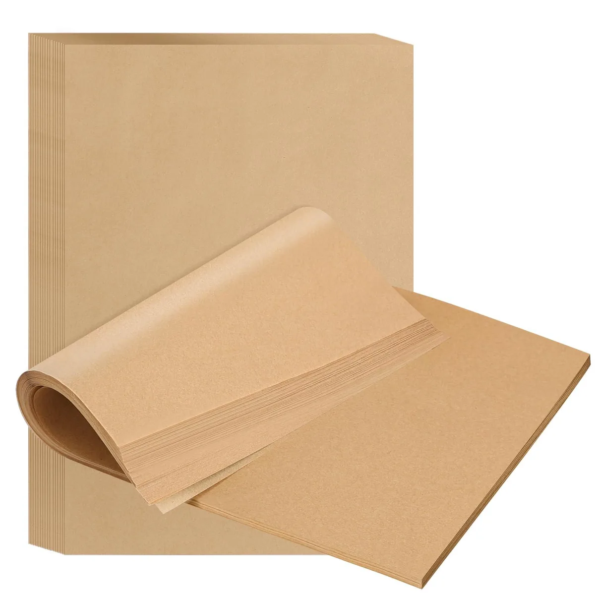 Stack of 120 natural unbleached parchment sheets 9 by 13 inches