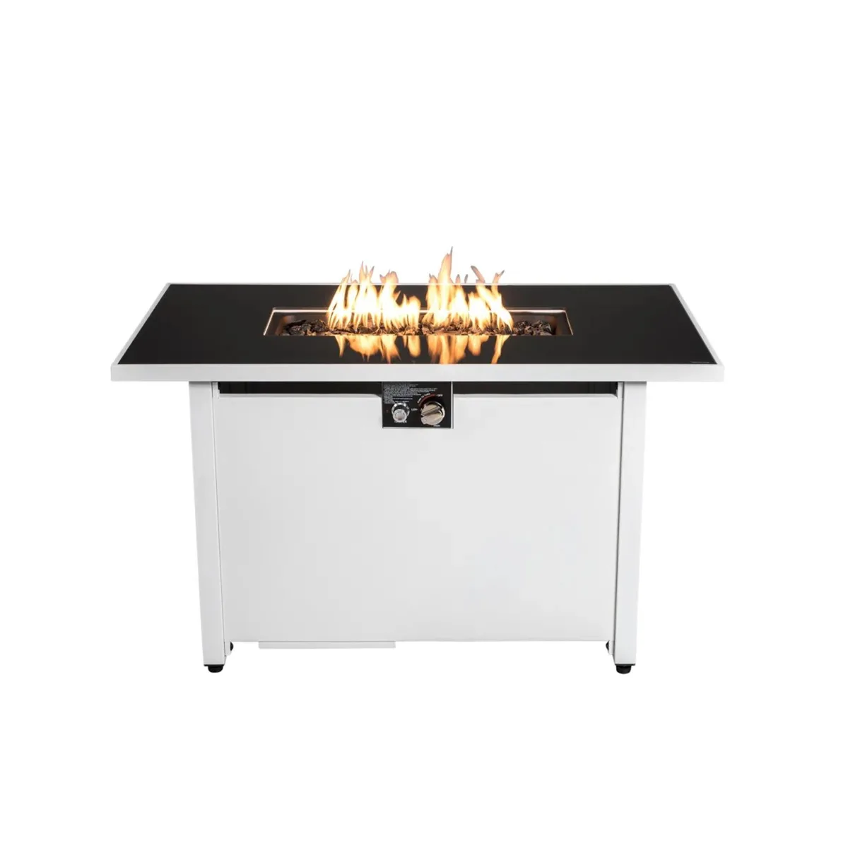 tuphen tuphen 43" Rectangular Fire Pit Table White 50000 BTU — product photo