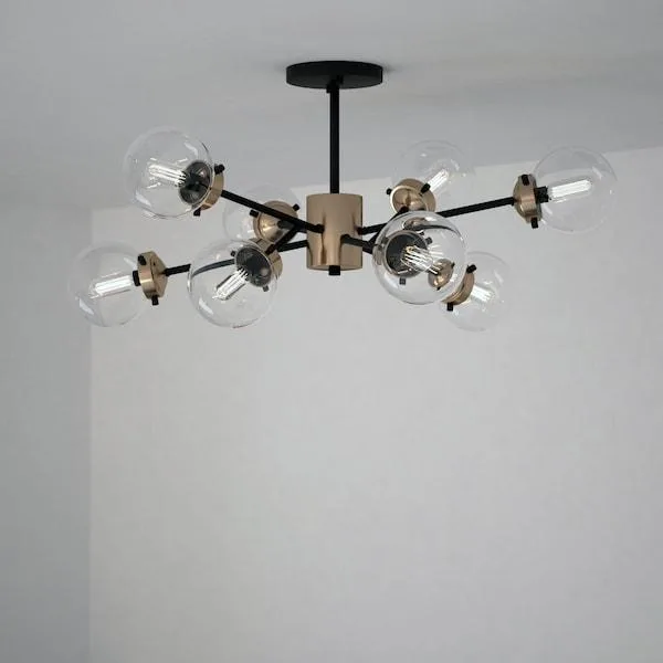 Vaxcel Vaxcel Orbit 32-in Bronze Brass Sputnik Flush Mount — product photo
