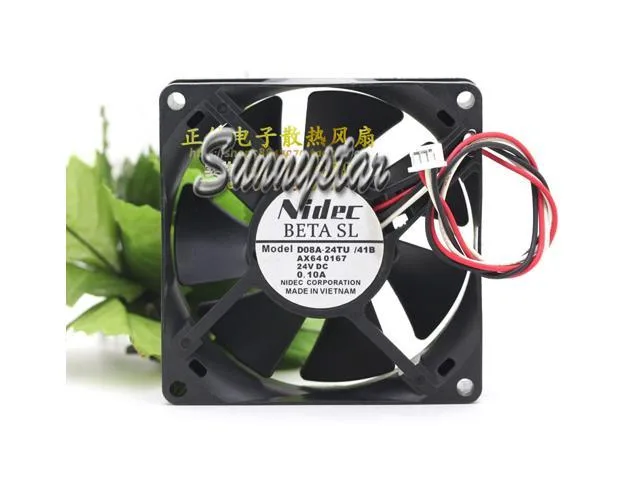 Zyvpee Zyvpee D08A-24TU 80×25 mm 24 V 0.1 A 3-pin case fan — product photo