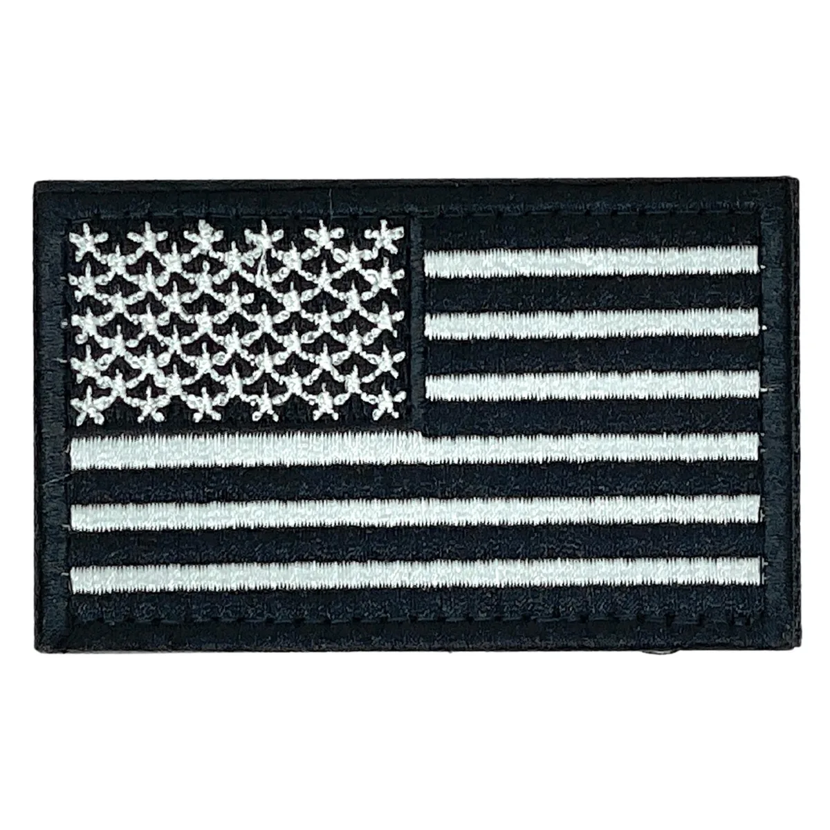 JupiterGear JupiterGear Tactical USA Flag Patch Detachable Backing Black White — product photo