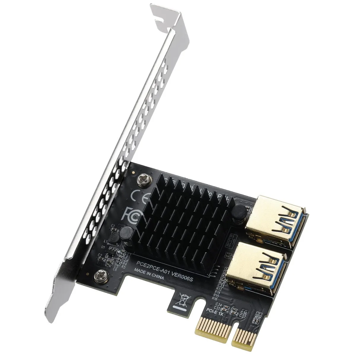 Vszerda Vszerda PCI-E 1 to 2 Riser Card USB 3.0 — product photo