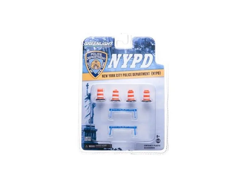 GREENLIGHT GREENLIGHT NYPD Accessory Pack 6pc Set Series 1 1/64 hobby collectible — product photo