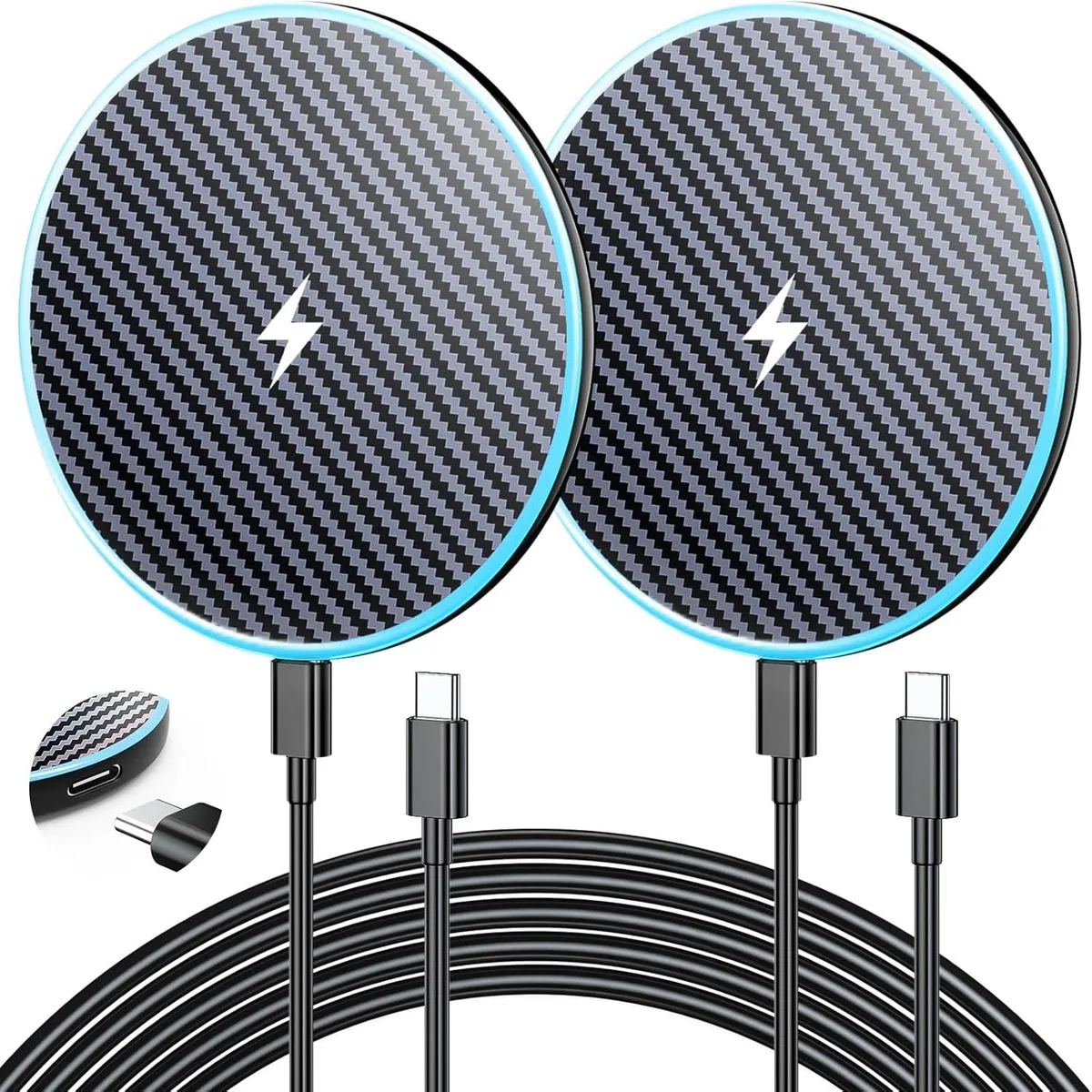 Luisport Luisport 2-Pack 6FT 15W Magnetic Wireless Charger — product photo