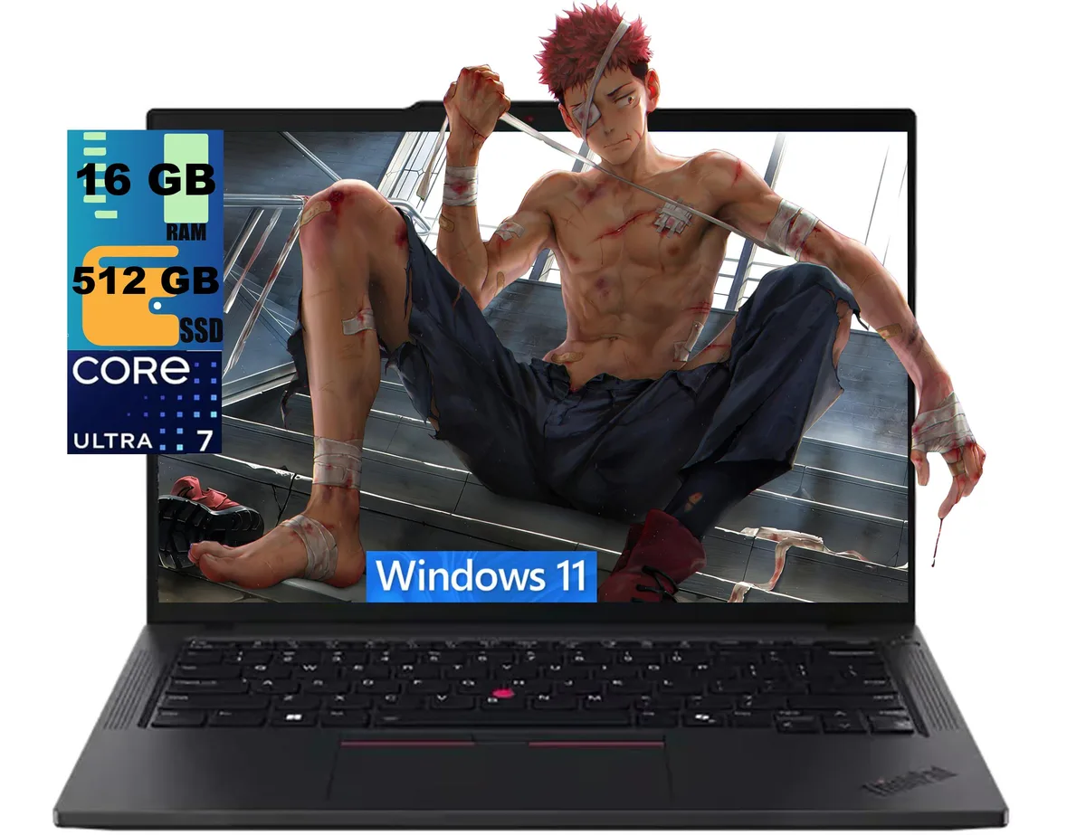 Lenovo Lenovo ThinkPad T14 laptop, Core Ultra 7-255U, 16GB DDR5, 512GB PCIe SSD, 14.0" WUXGA — product photo