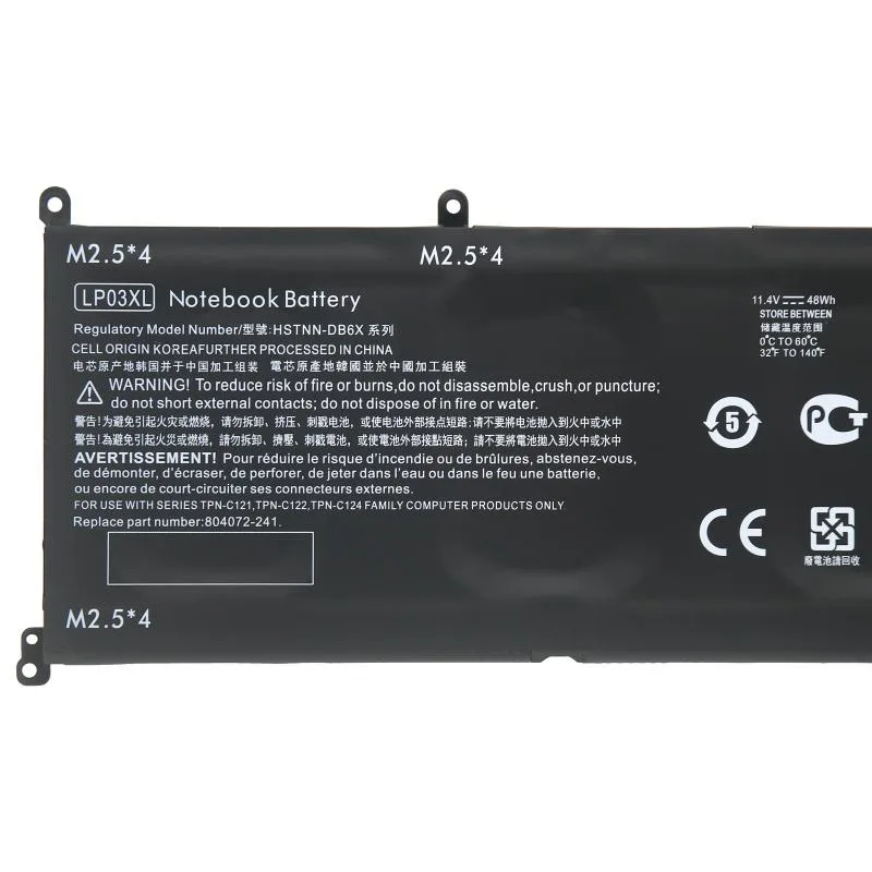 POWER-FENG POWER-FENG 48Wh LP03XL laptop battery for HP Envy 14-J 15-AE 15-AH M6-P — product photo