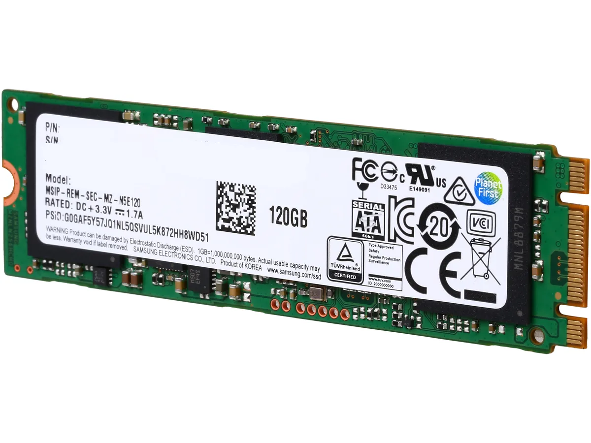 SAMSUNG SAMSUNG 850 EVO M.2 2280 120GB SATA internal SSD MZ-N5E120BW — product photo