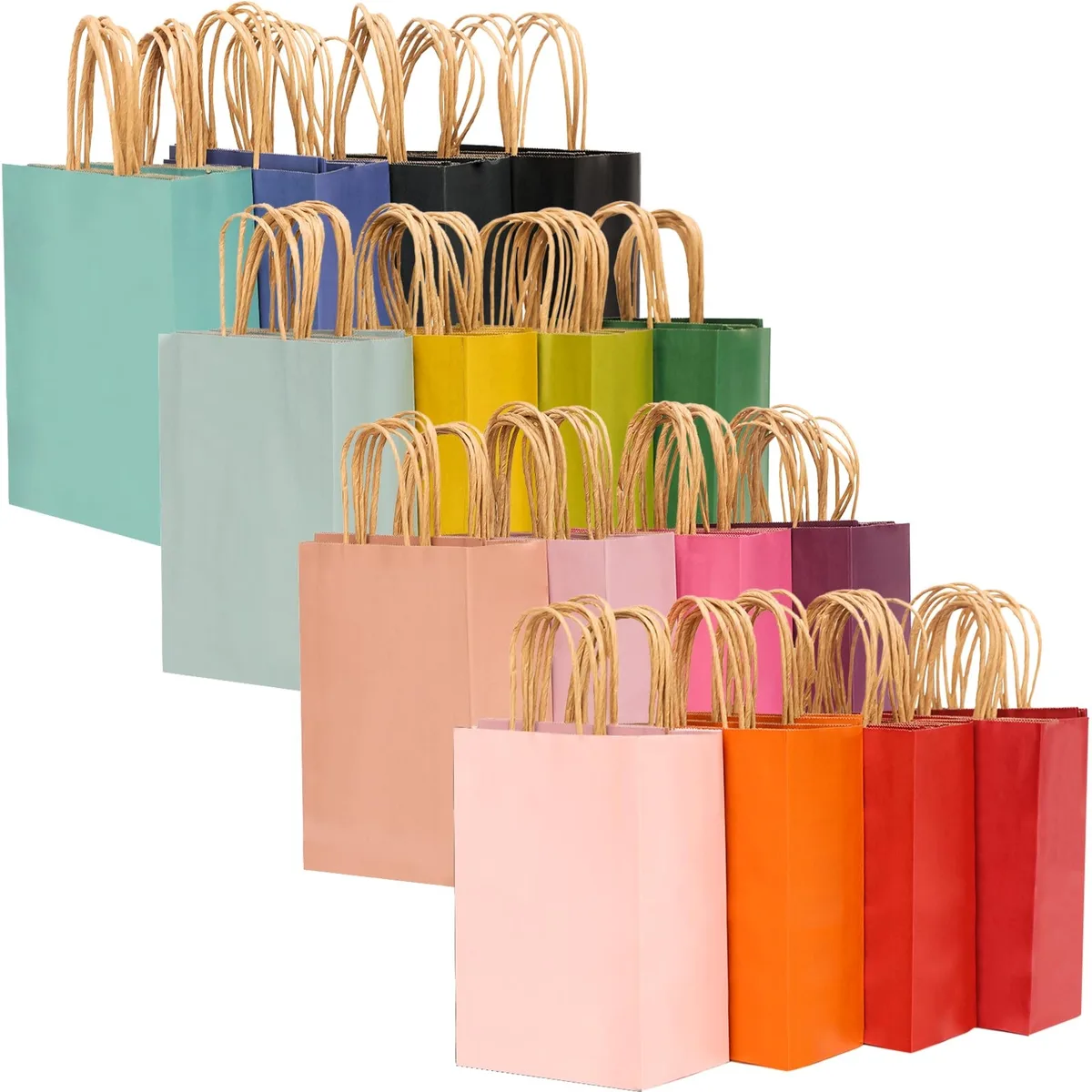  qiqee 16BHandBag16-M paper gift bags 10.6x8.3x4.3 in 16 colors — product photo