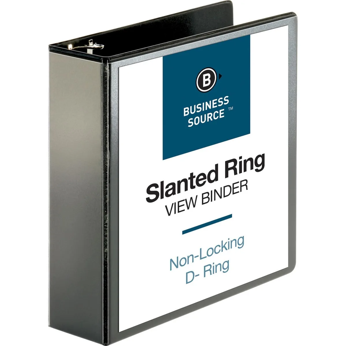 Business Source Business Source 28449 3" D-Ring View Binder 11x8-1/2" Black — product photo