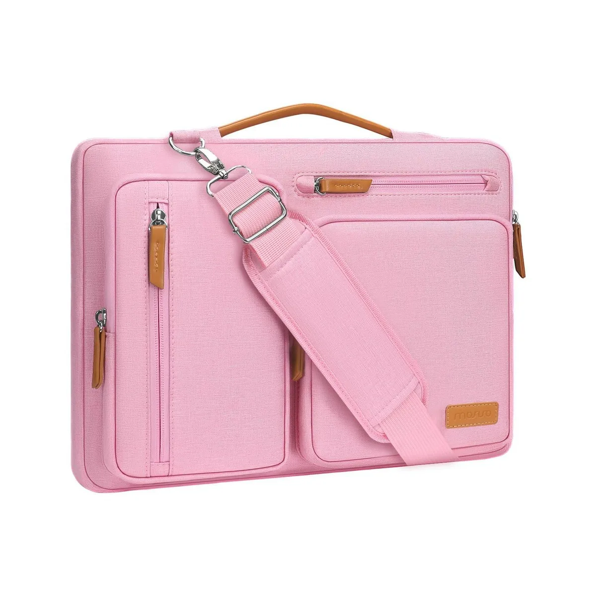Mosiso Mosiso 360 Protective Laptop Shoulder Bag 15-15.6 inch Pink 2 in 1 accessory — product photo