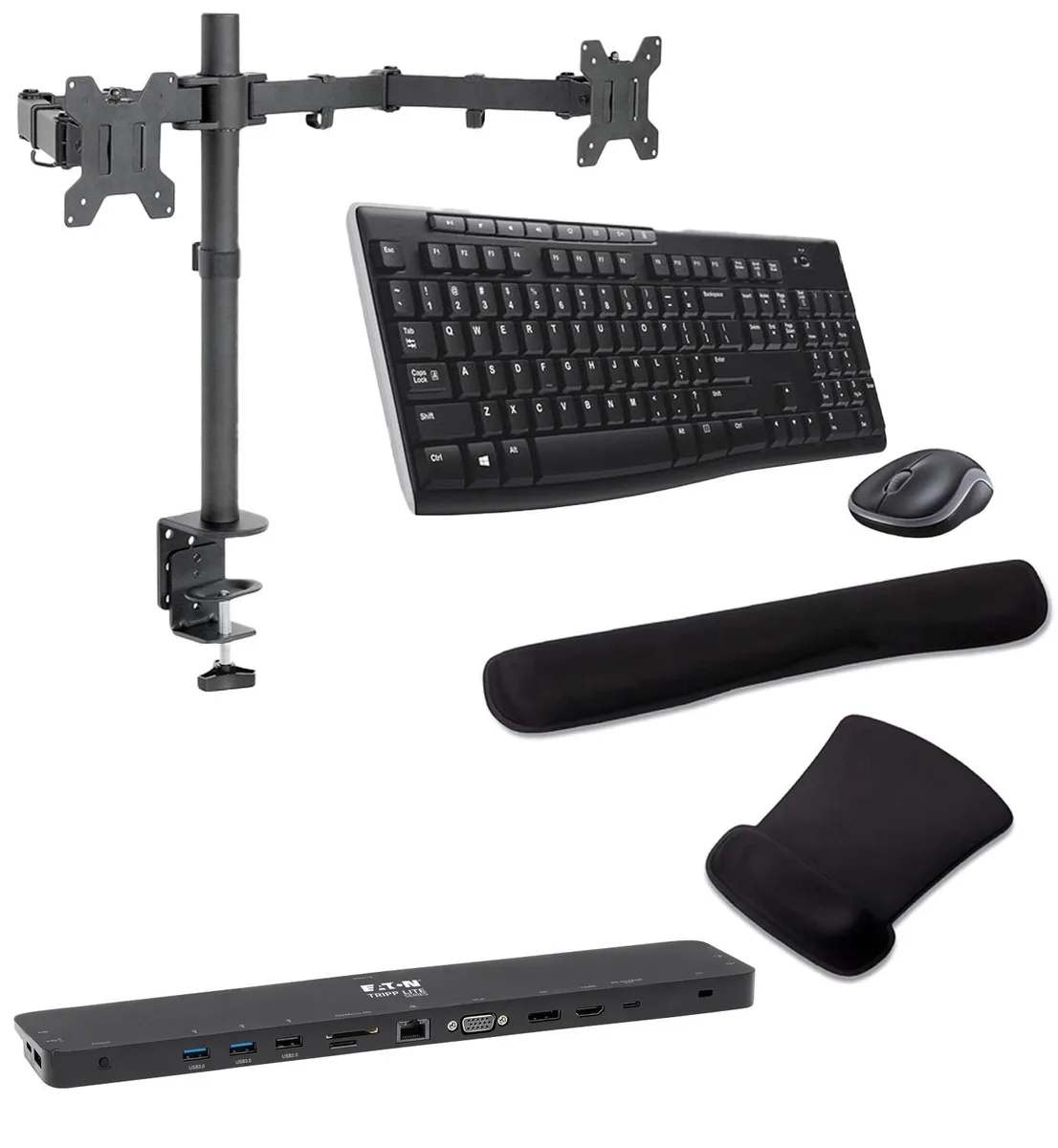 Tripp Lite Tripp Lite USB-C Dock 100W Triple Display Bundle MK270 Dual Stand — product photo