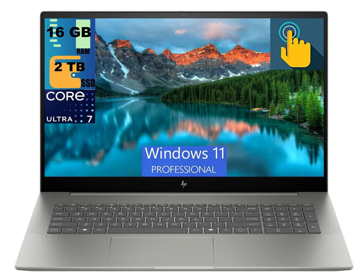 HP HP Envy 15 laptop 17.3" FHD touchscreen Core Ultra 7 155H 16GB 2TB Arc Gray — product photo