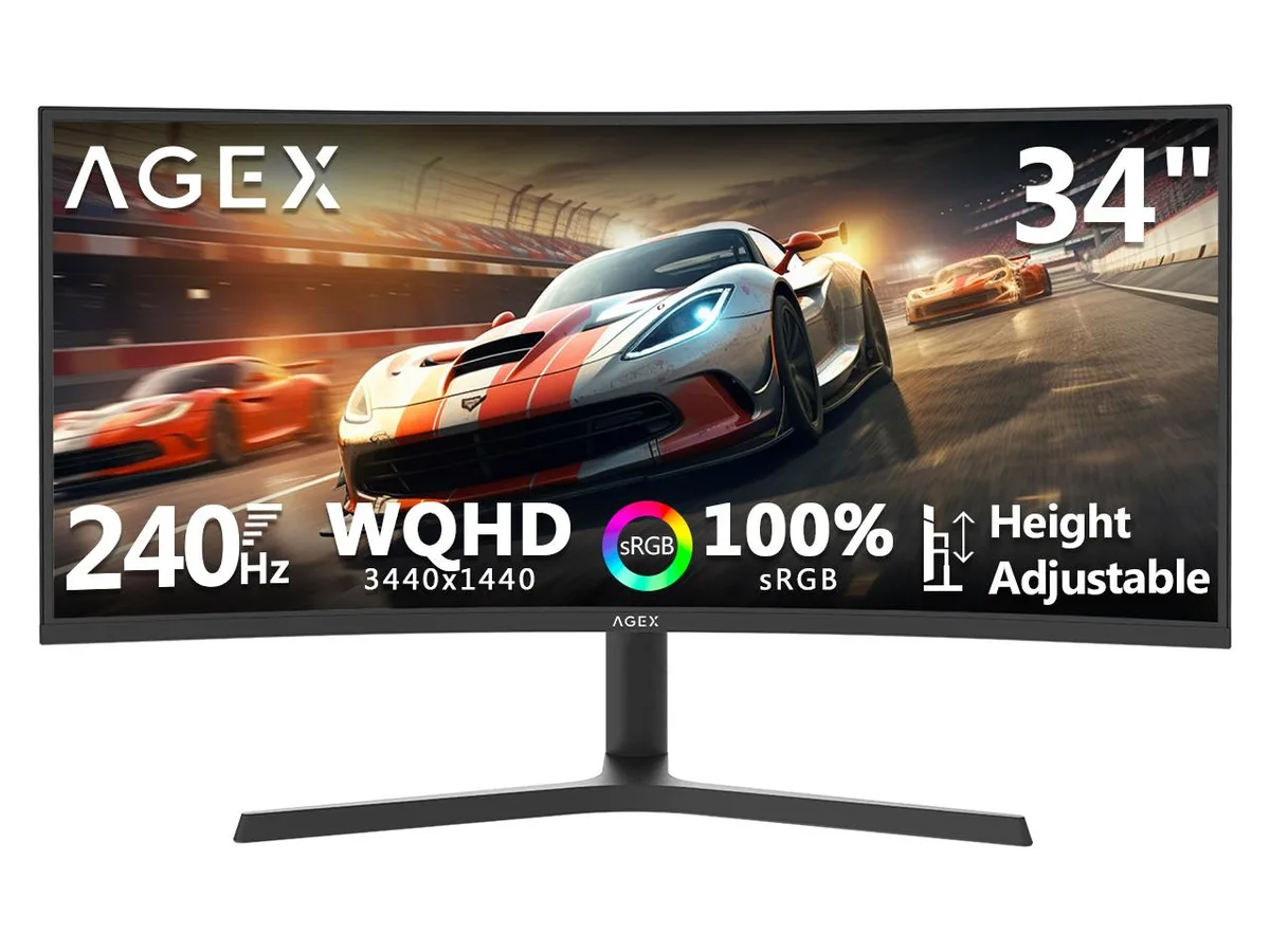 Z-EDGE Z-EDGE AG34P 34" 240Hz 3440x1440 Curved Gaming Monitor — product photo