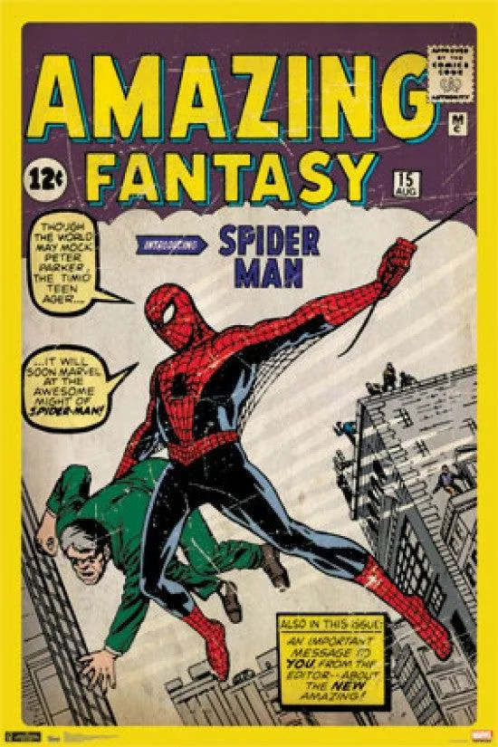 Spider-Man comic cover poster print 24x36 inches on heavy paper