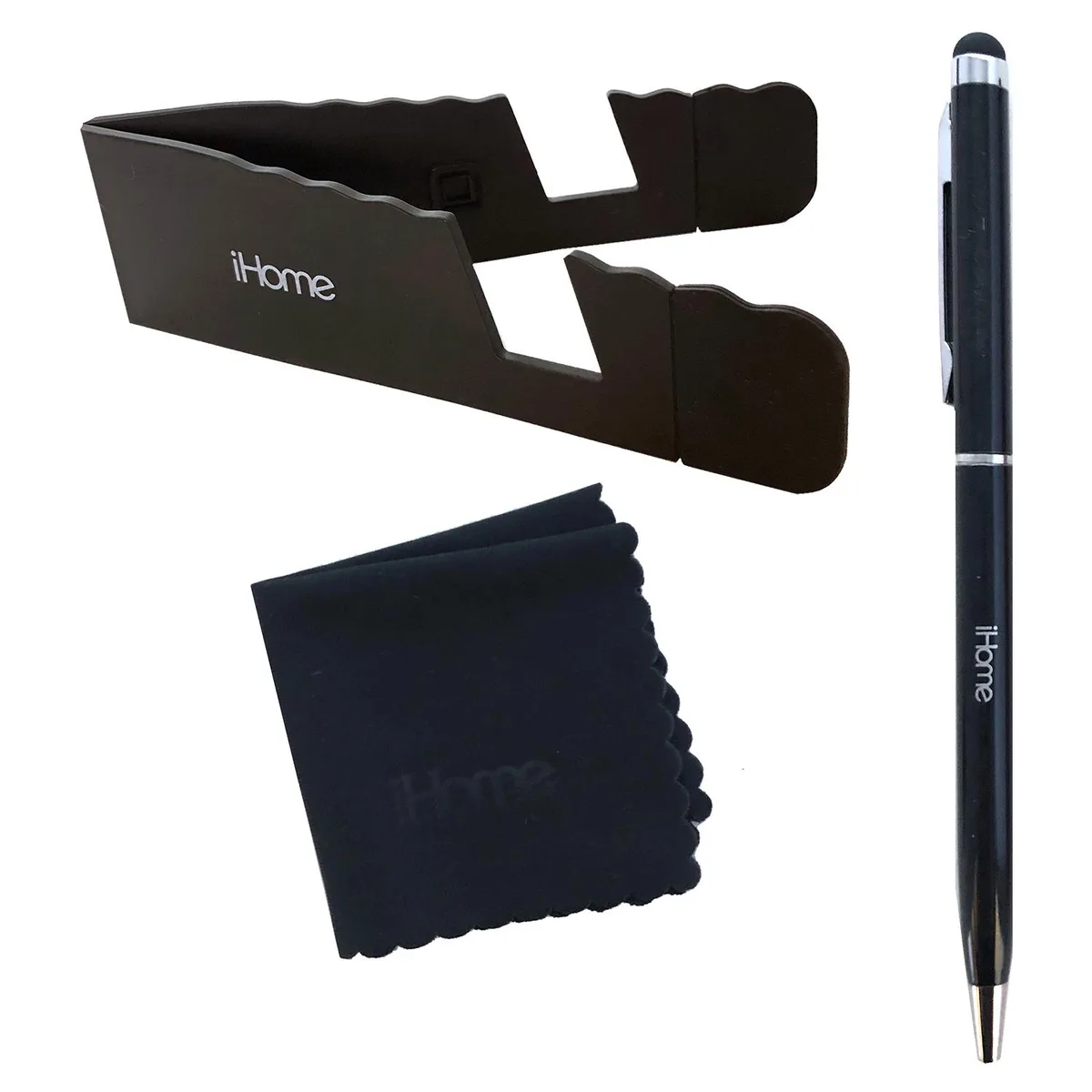 iHome iHome 3-in-1 Stylus Bundle with Cloth &amp; Stand Black — product photo