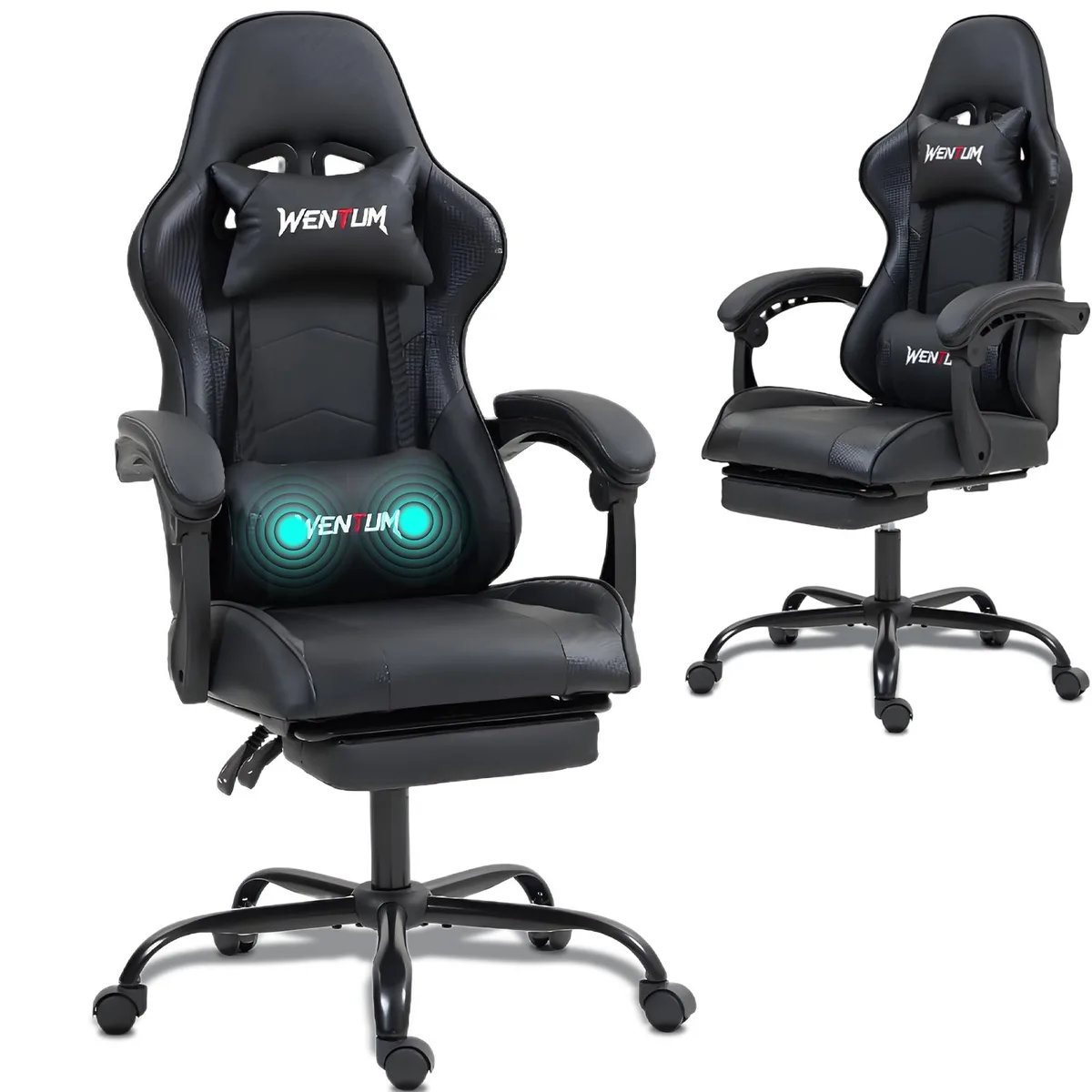 Fantasylab Fantasylab Gaming Chair with Linkage Armrests &amp; Footrest 90-135° Recline 330 lbs — product photo