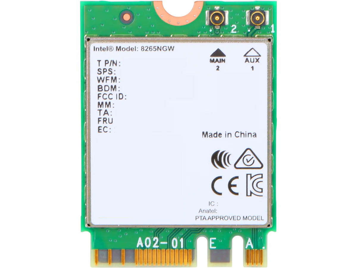 Intel Intel 8265NGWMGSP Wi-Fi 5 M.2 adapter Bluetooth 4.2 — product photo