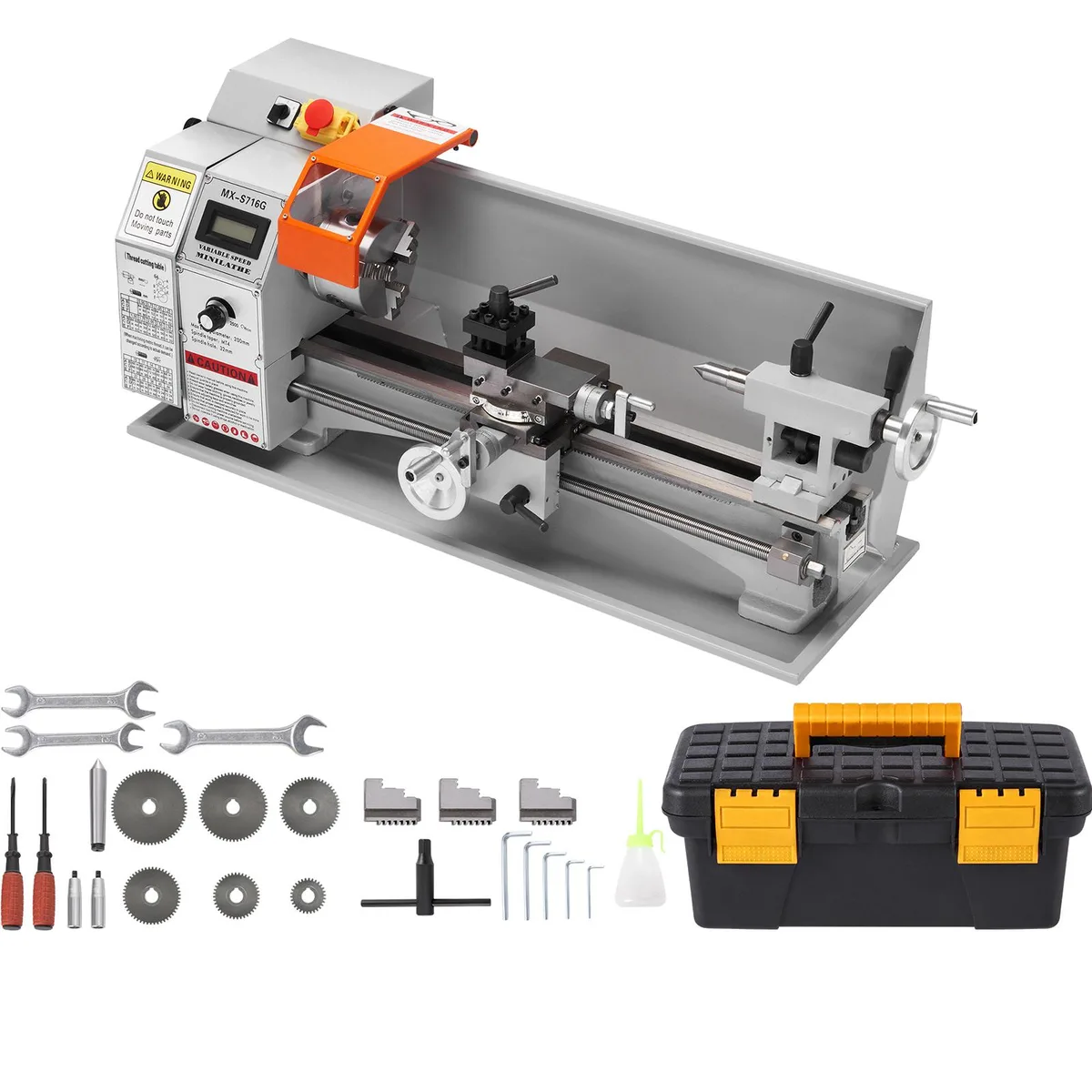 VEVOR VEVOR MX-S716G Compact Metal Lathe 7'' x 16'' 800W — product photo