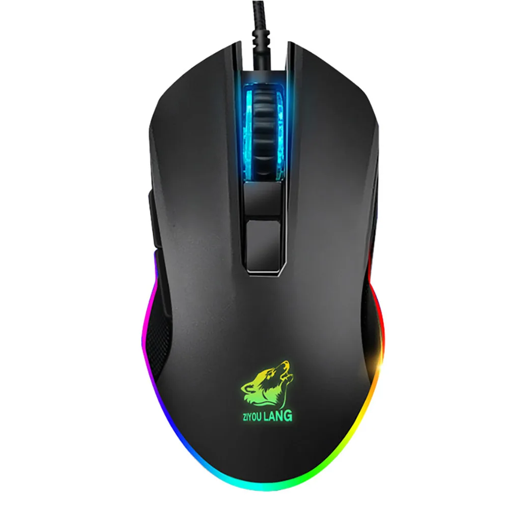 Hitoor Hitoor Gaming Mouse Wired 8 Buttons 3200 DPI RGB Black — product photo