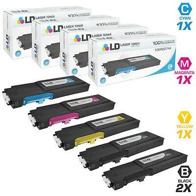 LD Products LD Products Compatible Xerox WorkCentre 6655 5-Pack High Yield Toner Cartridges — product photo