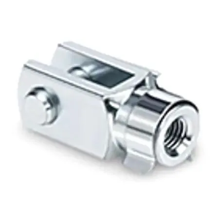 Stainless steel rod clevis, 80 mm bore, 35 mm wide, 71 mm high