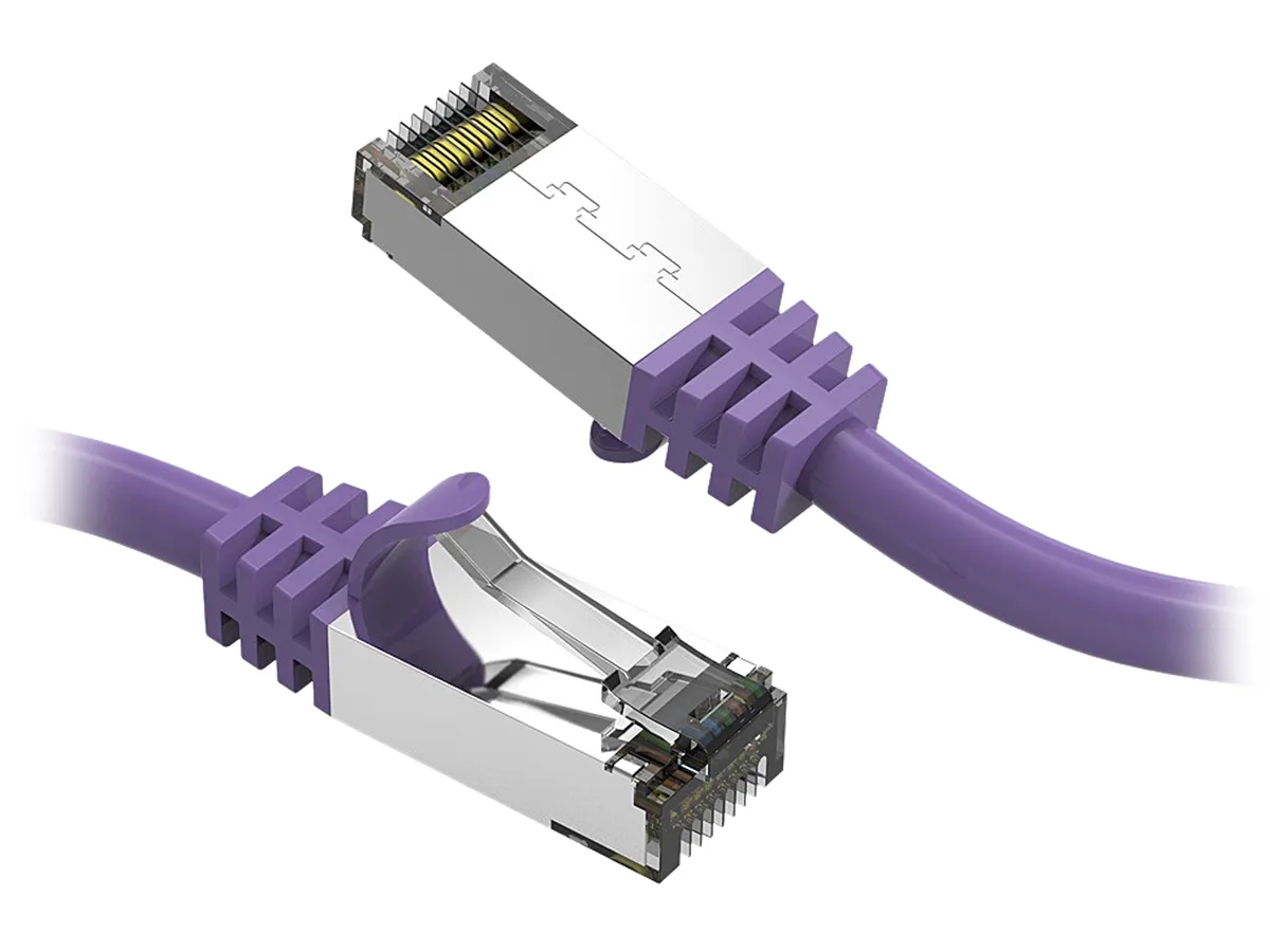 Nippon Labs Nippon Labs 60CAT8-10-26PU Cat8 network ethernet cable 10 ft purple 26AWG shielded 2000MHz 40Gbps — product photo