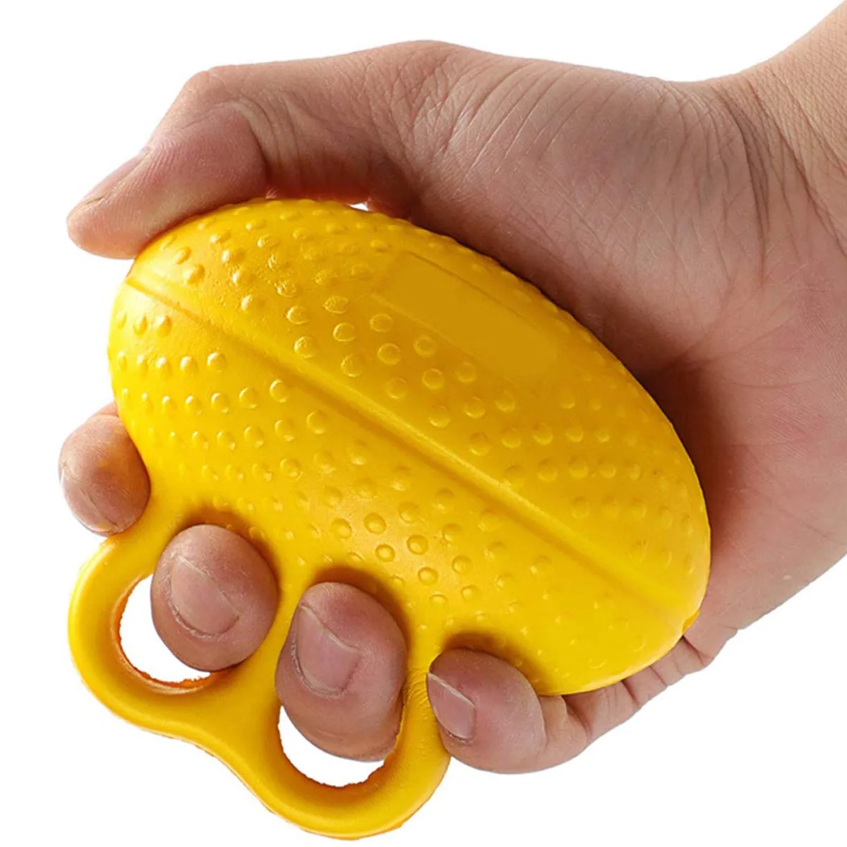  Fanwer Hand Squeeze Ball Extra Long Body Black 100% Silicone Sports Medicine — product photo