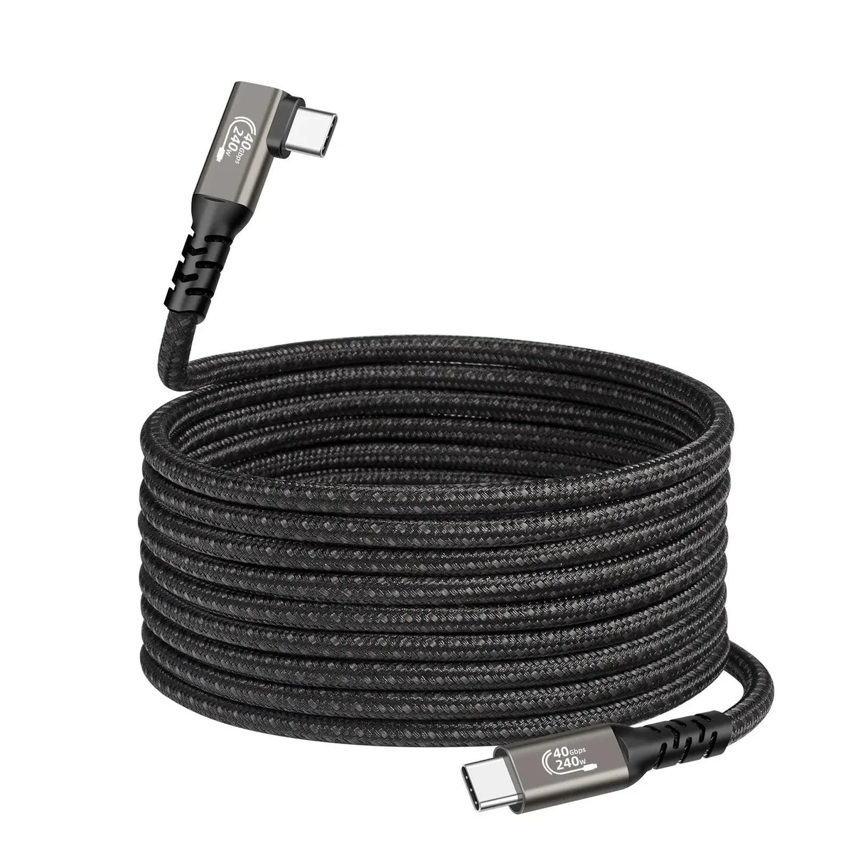 Jansicotek Jansicotek PQ005 USB4 cable 5 ft right-angle 40 Gbps 240 W 8K 60 Hz — product photo