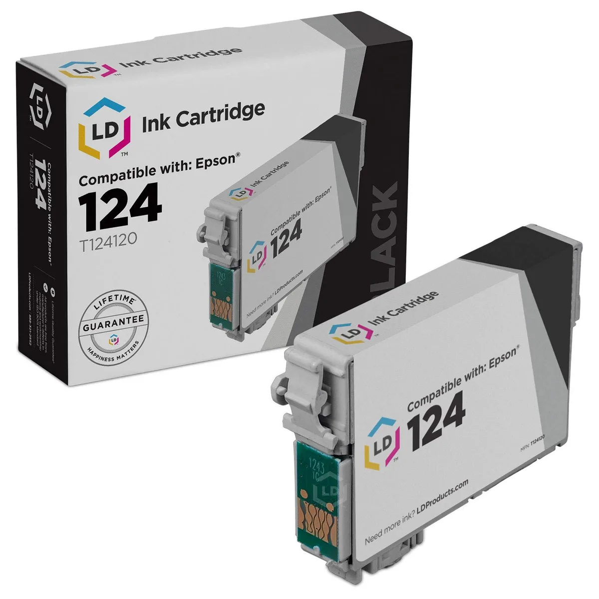 LD Products LD Products Remanufactured Ink Cartridge Epson 124 T124120 Black 200 Pages — product photo