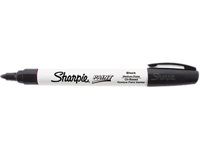Sharpie black paint marker medium tip barrel