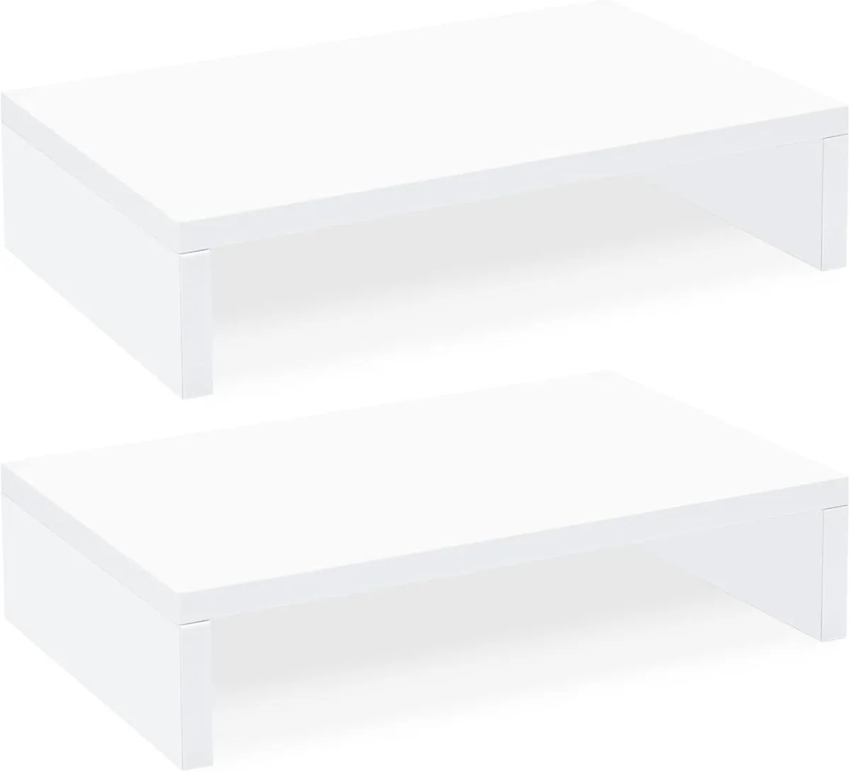 PISKEKAT PISKEKAT White Dual Monitor Stand 2 Pack Server Rack — product photo