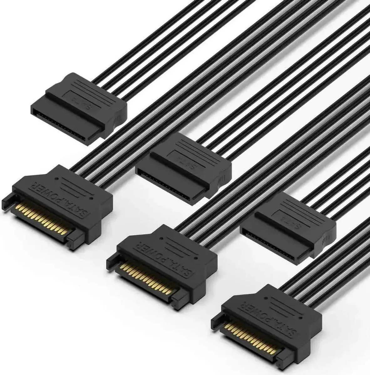 SMUGDESK SMUGDESK 15 Pin SATA Male to Female Power Extension Cable 3 Pack — product photo