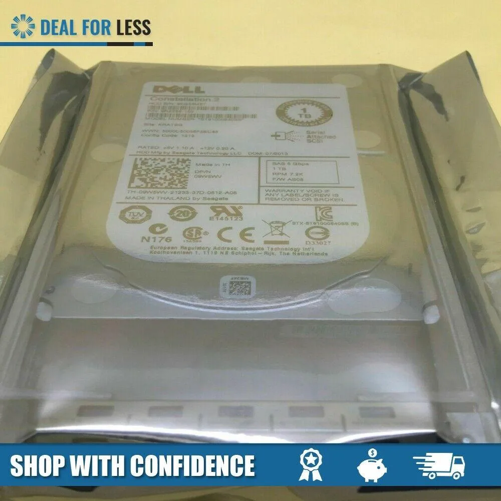 DELL DELL 9W5WV 1TB 7.2K 2.5" NL SAS 6GBPS WITH TRAY — product photo