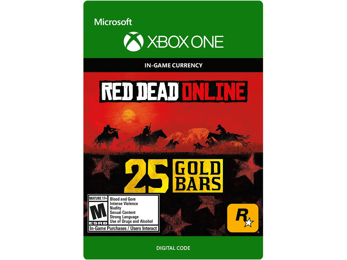 Rockstar Games Rockstar Games KZP-00022 Red Dead Redemption 2 25 Gold Bars downloadable game — product photo