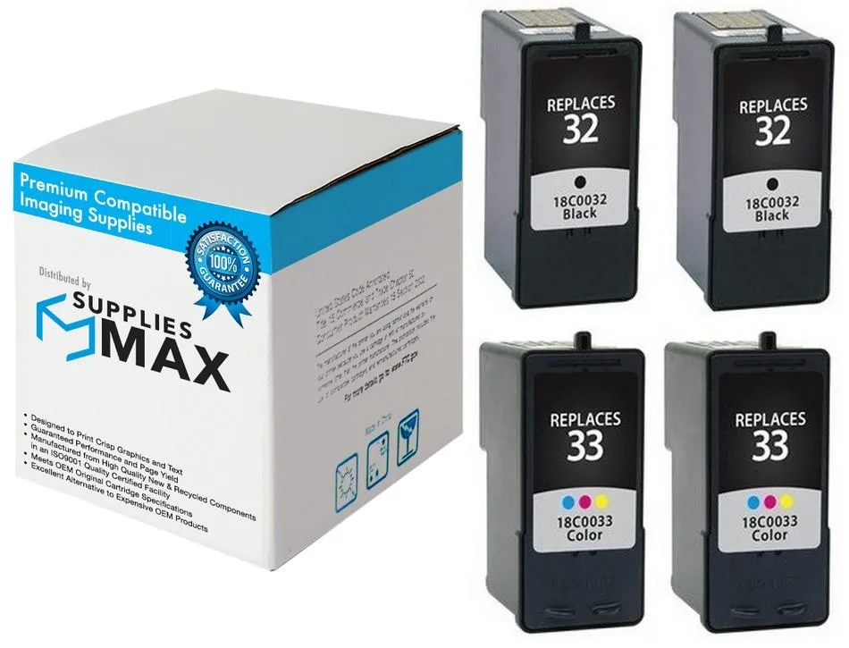 SuppliesMax SuppliesMax Lexmark 18C0532_2PK Inkjet Combo Pack 2 Black 2 Color — product photo