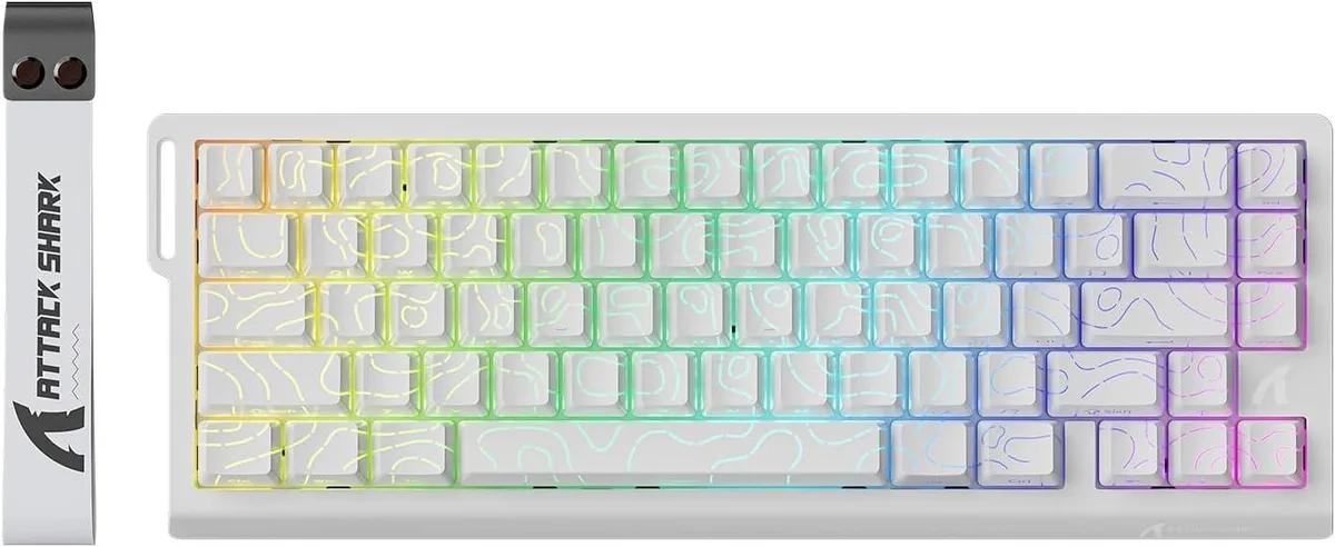 Attack Shark Attack Shark X68 HE 60% Wired Gaming Keyboard White Contour — product photo