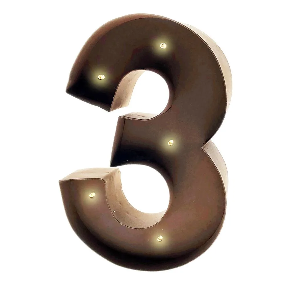 Vandue Corporation Vandue Corporation LED Glow Letter Number 3 11 — product photo