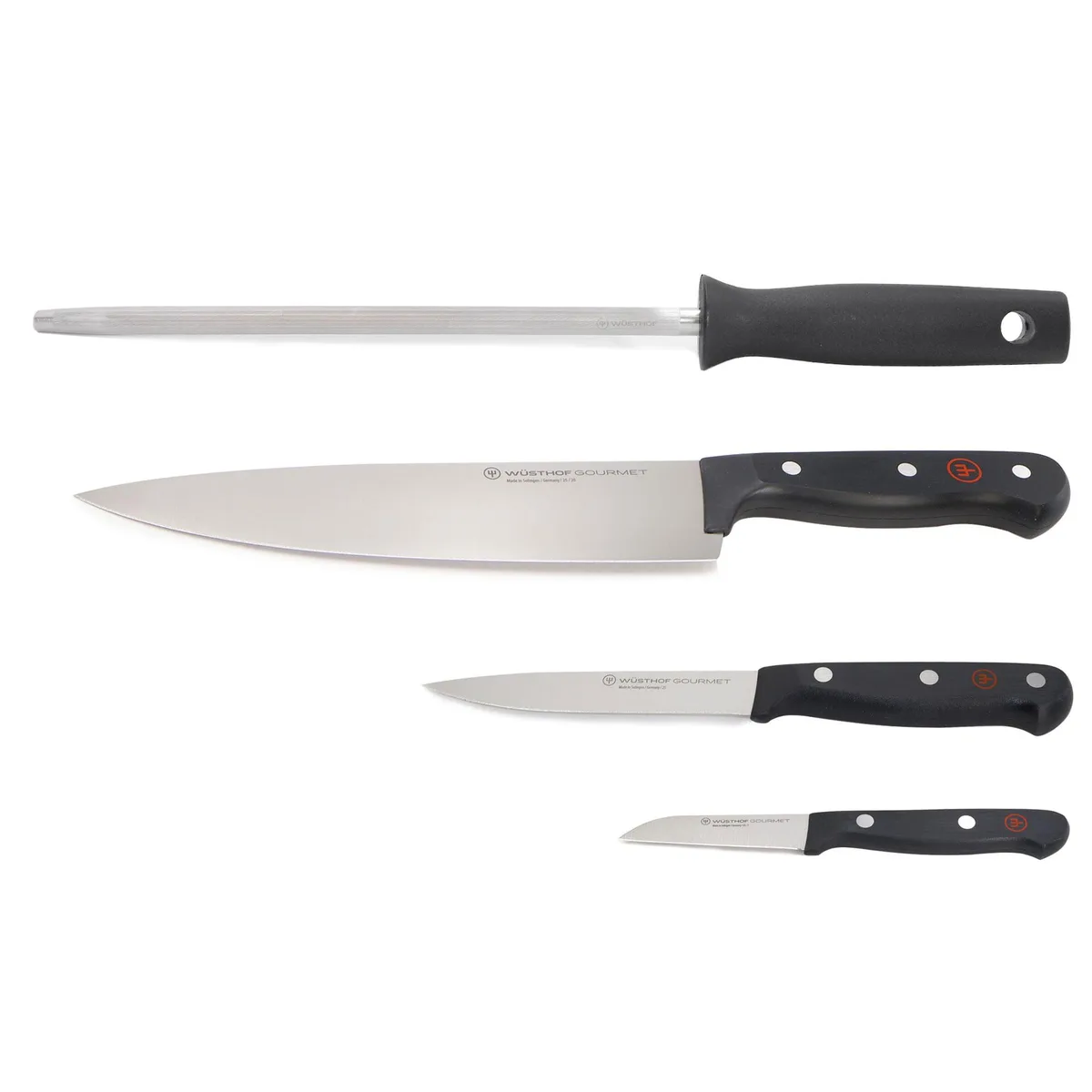 Wusthof Wusthof Gourmet 4-Piece Chef's Knife Set Black — product photo