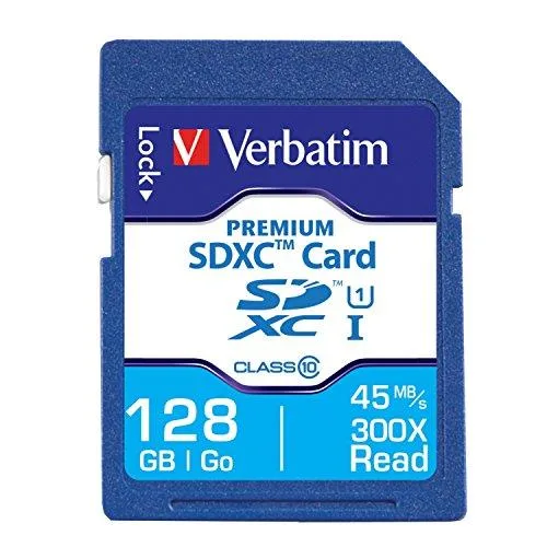 VERBATIM Verbatim 44025 128GB SDXC UHS-I V10 U1 Class 10 memory card — product photo