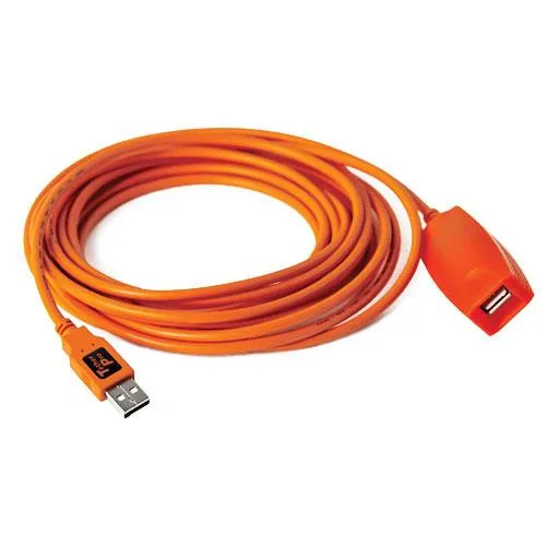 Tether Tools Tether Tools TetherPro 16ft USB 3.0 Active Extension Cable Hi-Visibility Orange — product photo
