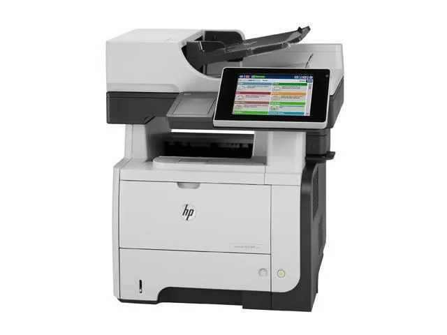 Large grey office multifunction laser printer with document feeder and control panel