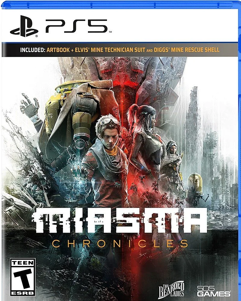 PS5 game case for Miasma Chronicles, blue artwork]]>