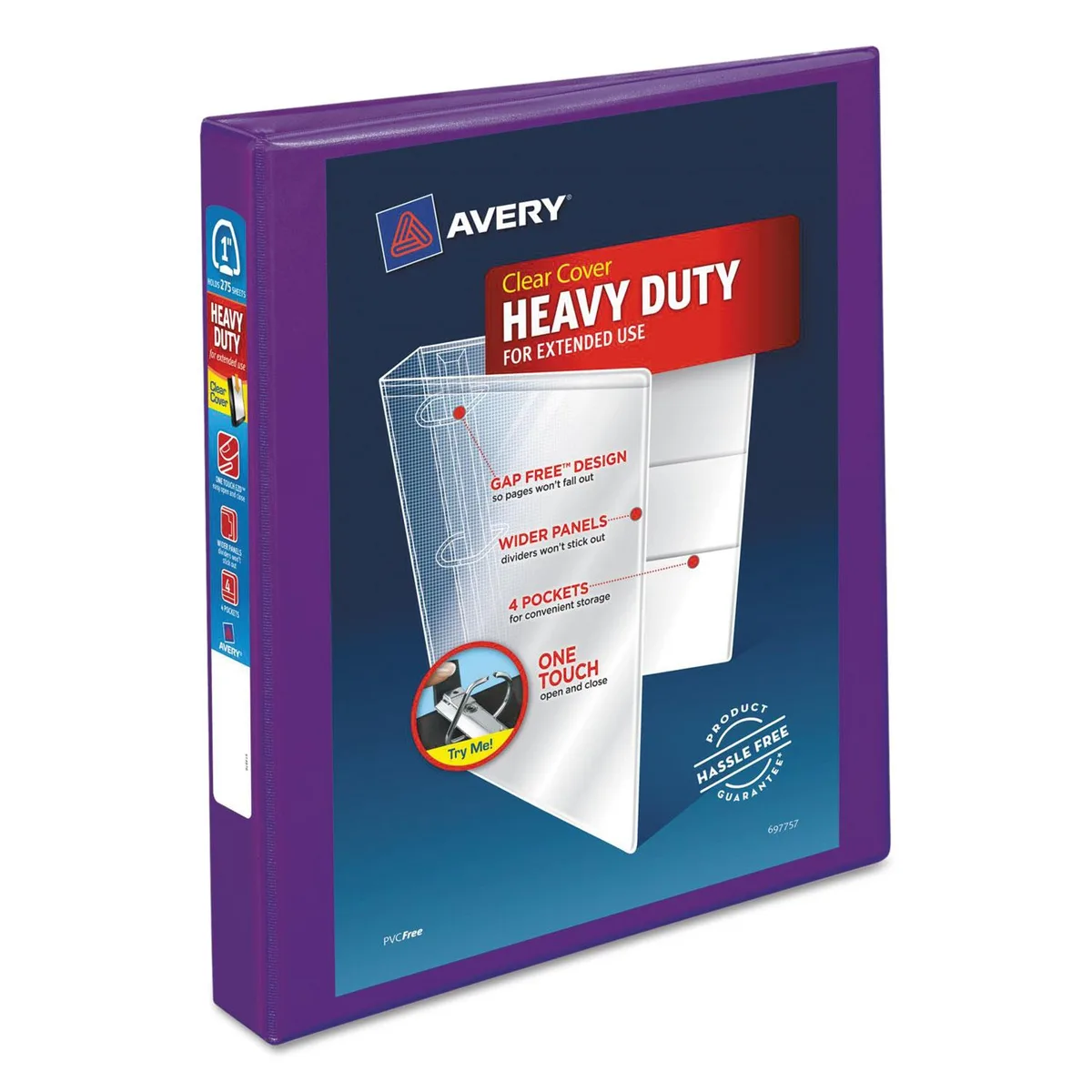 Avery Avery AVE79771 Heavy-Duty View Binder 1" Purple 275-sheet — product photo
