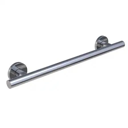 Straight stainless steel grab bar, polished chrome finish, 36 inch length