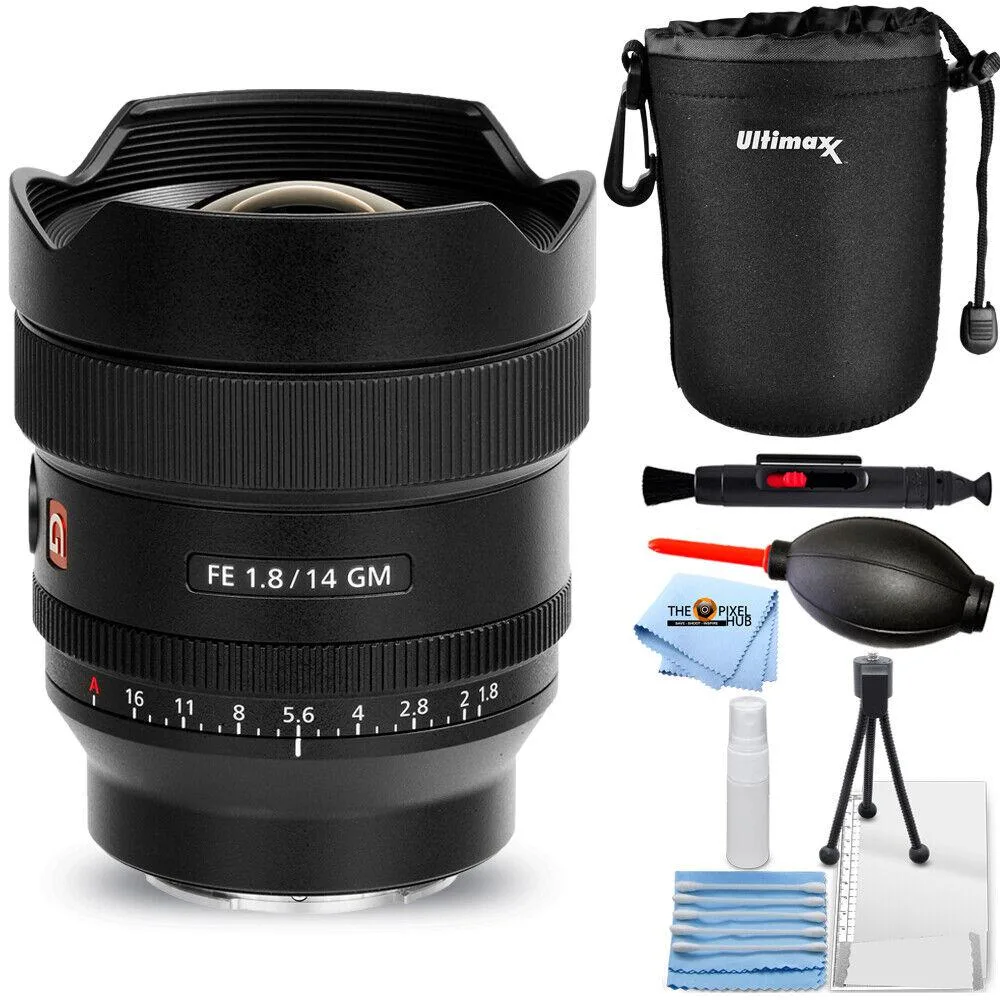 Sony Sony FE 14mm f/1.8 GM Lens SEL14F18GM with Pouch and Cleaning Kit — product photo