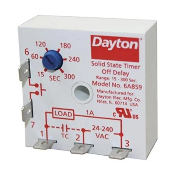 Transparent square encapsulated timer relay with potentiometer and screw terminals
