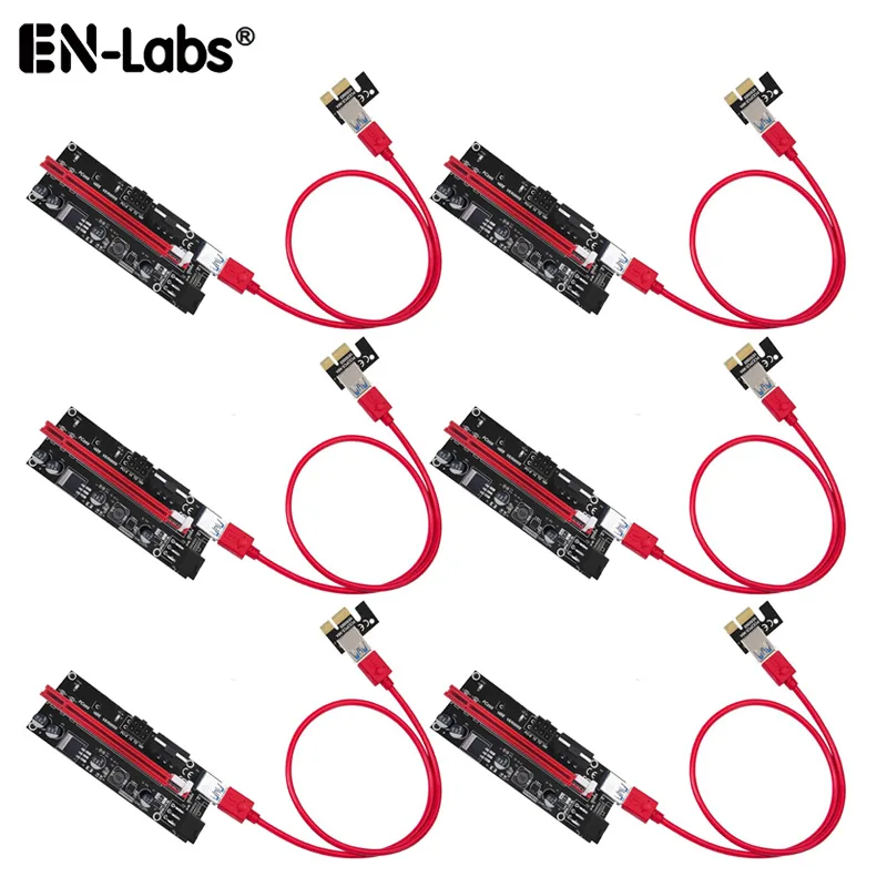 EN-Labs EN-Labs PCIe 1X to 16X Riser Cable 60cm 3.0 6 Pack — product photo
