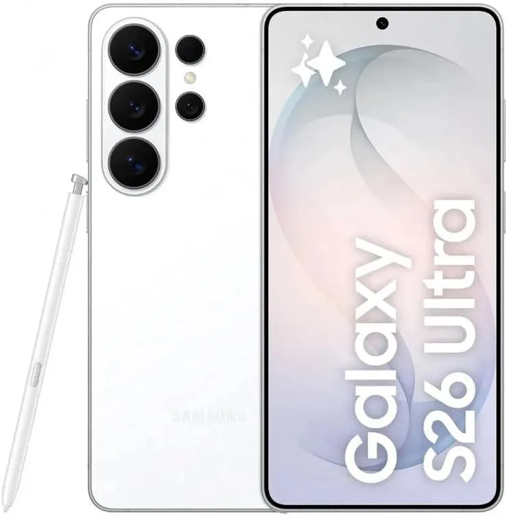 SAMSUNG Samsung Galaxy S26 Ultra 512GB 12GB 6.9" 120Hz Android 16 White Unlocked — product photo
