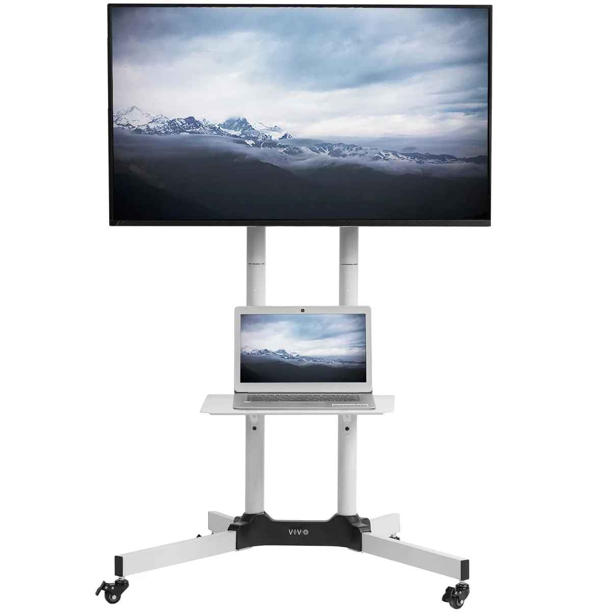 VIVO VIVO White Mobile TV Cart 32-83" 110 lbs STAND-TV03W — product photo